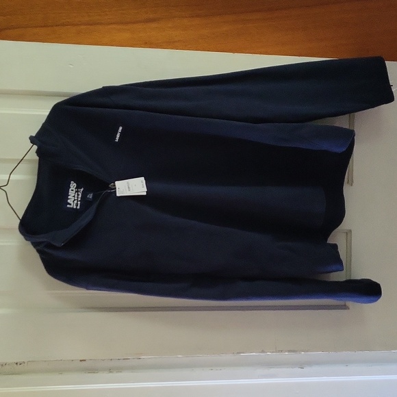 Lands' End Polar Fleece Men's XL Navy Blue - Picture 1 of 4